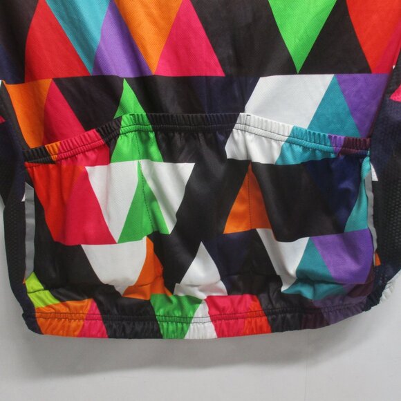 WOSAWE Men's Multi-Color Cycling Jersey Size XXL/2XL Long Sleeve Full Zip - Picture 7 of 12